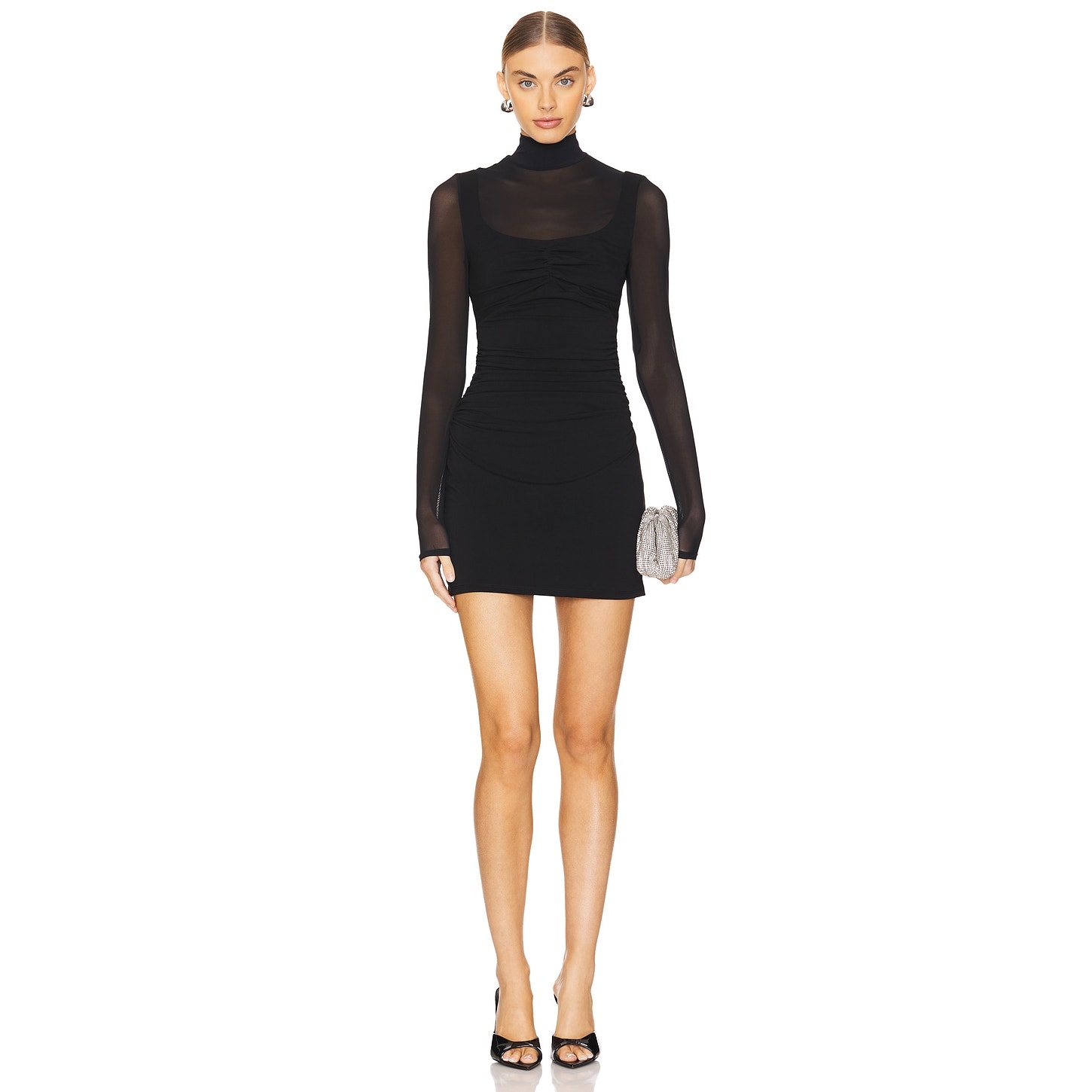 Cinq Sept Beren Illusion Yoke Mini Dress Nwt